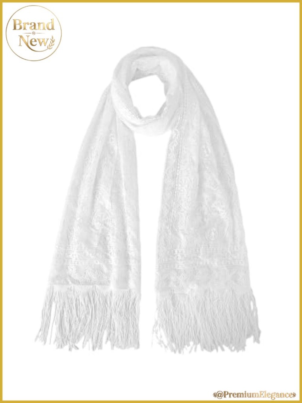 Boho Paisley Lace Scarf Shawl for Women Lightweight Polyester Wrap